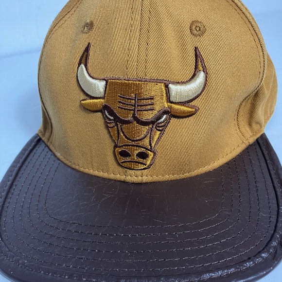 Chicago Bulls Six Time NBA Champions Wheat Brown Hat NWOT - Picture 8 of 11